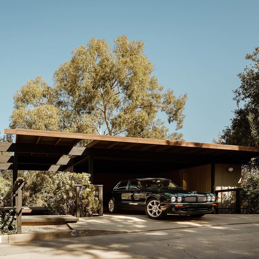 Car under a carport